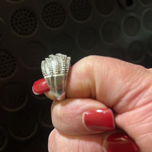 One carat diamond in silver - Picture 3 of 4